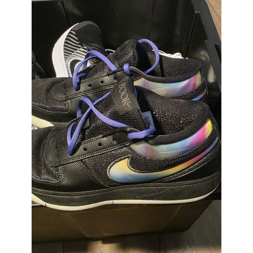 Nike Book 1 Night Black Multi Color IM7442-001 Men Size 12 No Box Fast Shipping - Picture 4 of 9